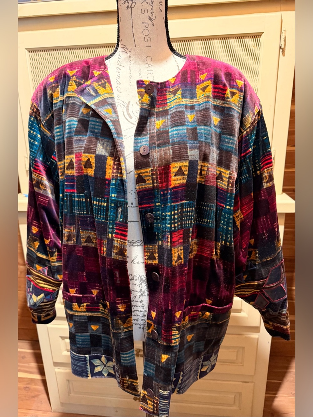VTG Escada Margaretha Ley Textured Geometric Jacket